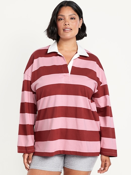 Image number 6 showing, Oversized Rugby Polo