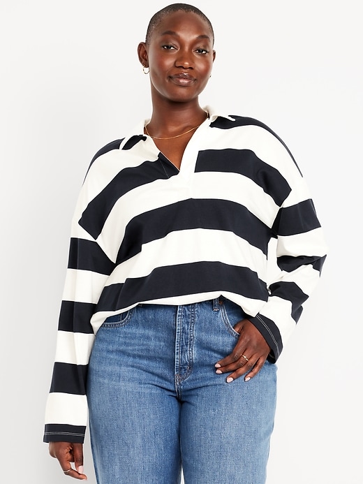 Image number 4 showing, Oversized Rugby Polo