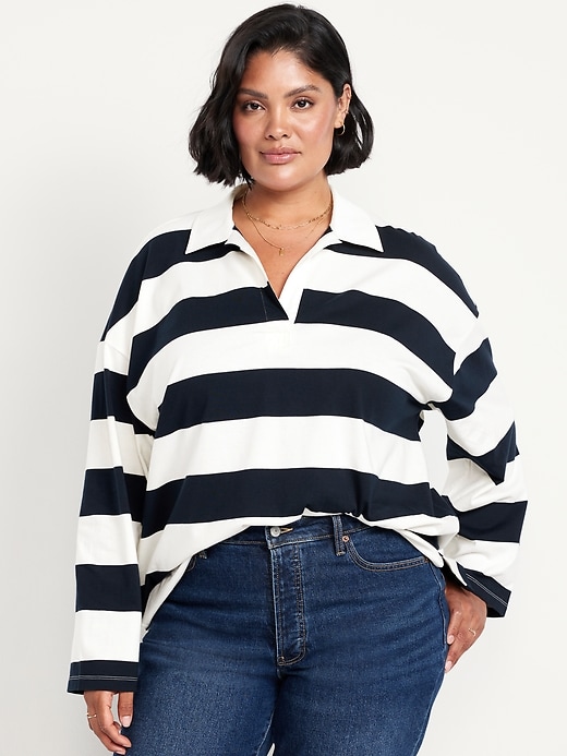 Image number 6 showing, Oversized Rugby Polo