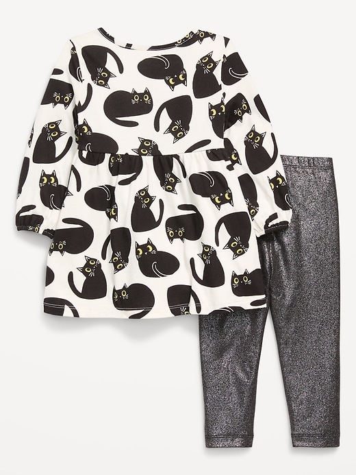 View large product image 2 of 3. Long-Sleeve Dress and Leggings Set for Toddler Girls