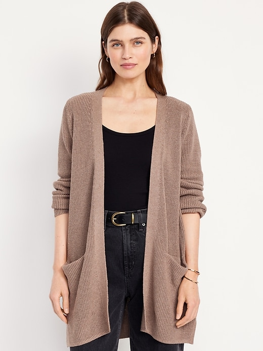 L'image numéro 1 présente Cardigan long sans boutons