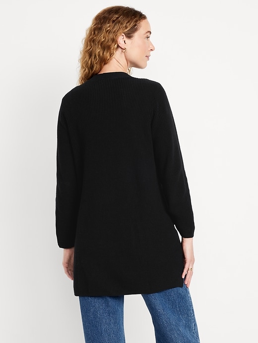 L'image numéro 4 présente Cardigan long sans boutons