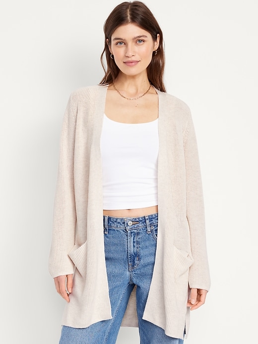 L'image numéro 1 présente Cardigan long sans boutons