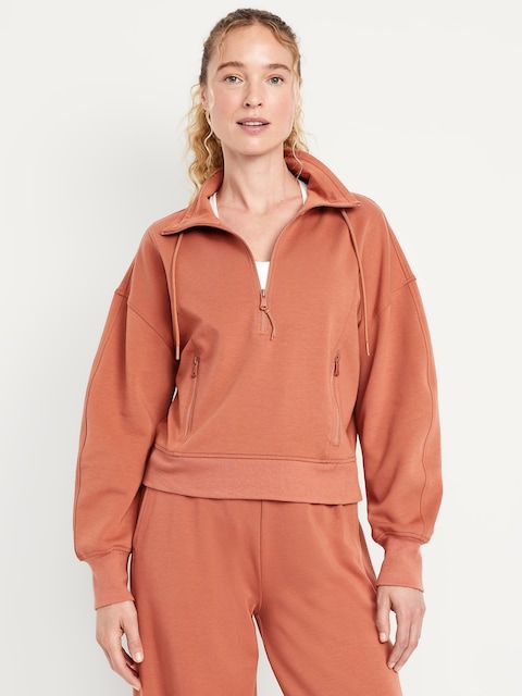 Dynamic Fleece Half-Zip Sweatshirt - Orange