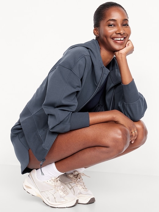 Image number 3 showing, Dynamic Fleece Oversized Zip Hoodie Sweatshirt