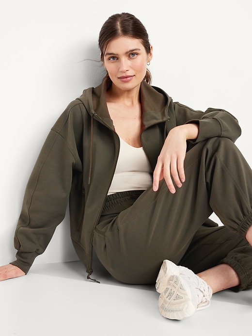 Image number 7 showing, Dynamic Fleece Oversized Zip Hoodie Sweatshirt