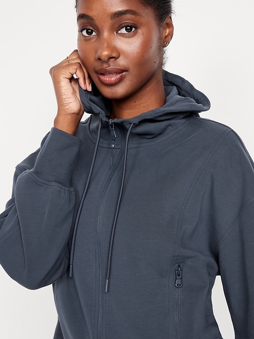 Image number 4 showing, Dynamic Fleece Oversized Zip Hoodie Sweatshirt