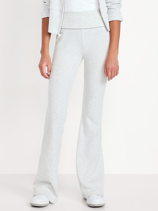 View large product image 1 of 4. CozePlush Foldover Flare Leggings for Girls