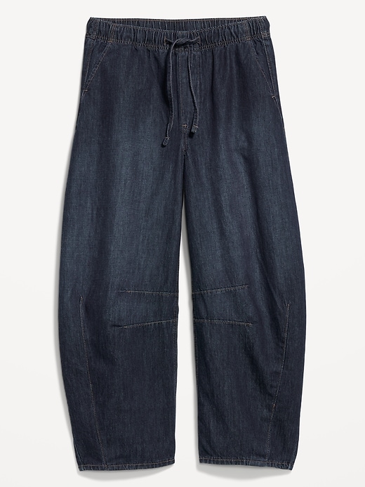 Image number 5 showing, High-Waisted Pull-On Barrel Jeans