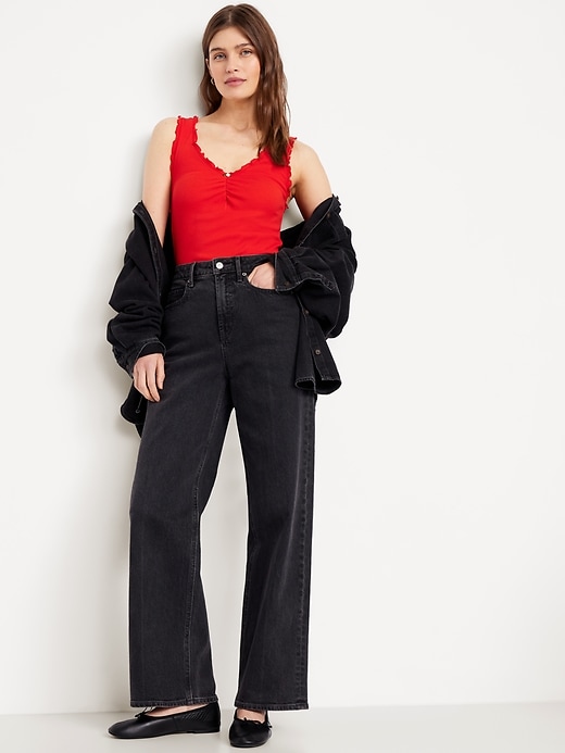 Image number 3 showing, Cinched Rib-Knit Tank Top