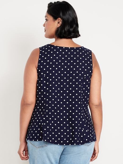 Image number 6 showing, Button-Down Crepe Tank Top