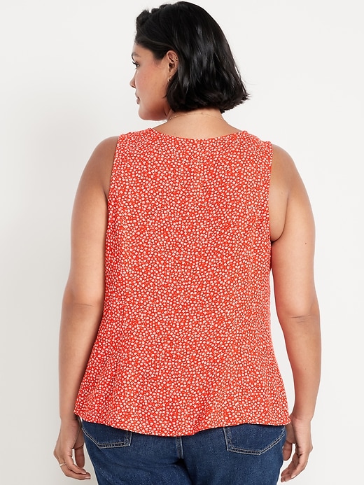 Image number 6 showing, Button-Down Crepe Tank Top