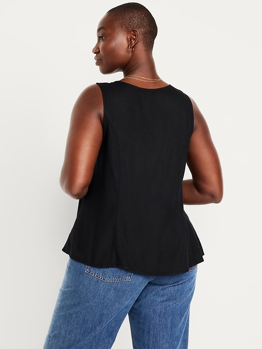 Image number 4 showing, Button-Down Crepe Tank Top