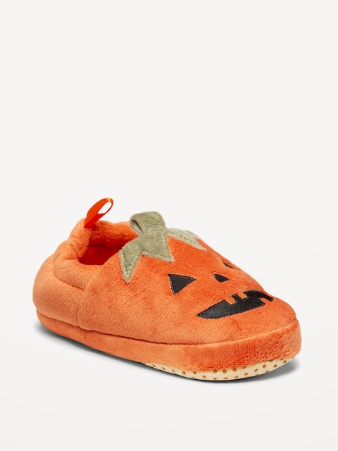 Velour Critter Slippers for Toddler - Orange