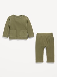 View large product image 3 of 3. Ribbed Pocket T-Shirt and Pants Set for Baby