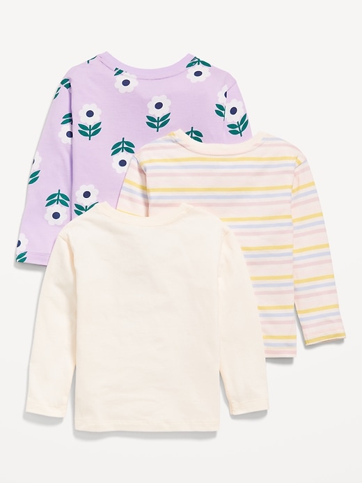View large product image 2 of 3. Long-Sleeve T-Shirt 3-Pack for Toddler Girls