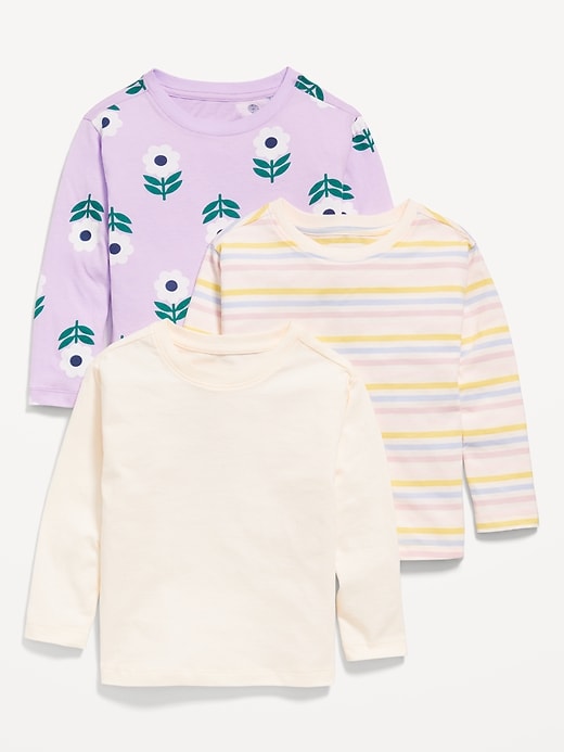 View large product image 1 of 3. Long-Sleeve T-Shirt 3-Pack for Toddler Girls