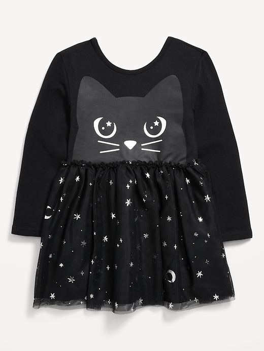 View large product image 2 of 3. Long-Sleeve Halloween Tutu Dress for Toddler Girls