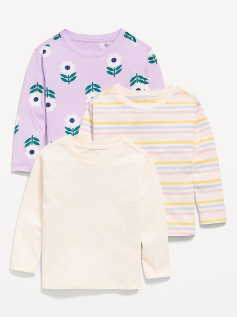 Long-Sleeve T-Shirt 3-Pack for Toddler Girls - Purple