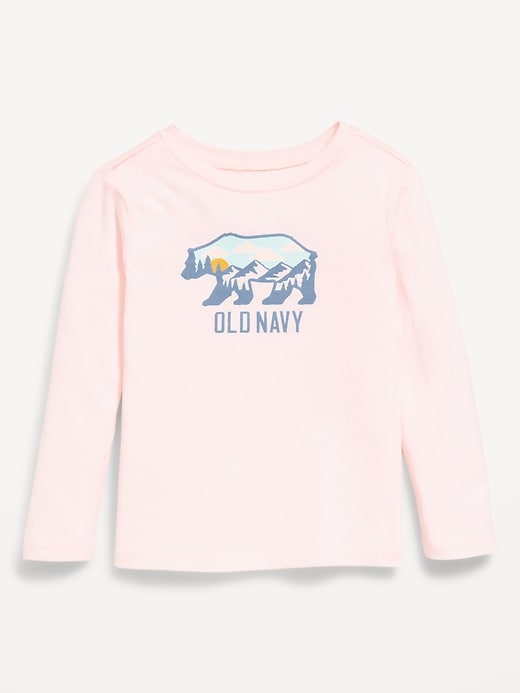 Voir une image plus grande du produit 1 de 1. T-shirt à manches longues à logo imprimé pour Toute-petite fille
