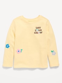 Image number 1 showing, Long-Sleeve Graphic T-Shirt for Toddler Girls