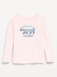 Image number 1 showing, Long-Sleeve Logo-Graphic T-Shirt for Toddler Girls