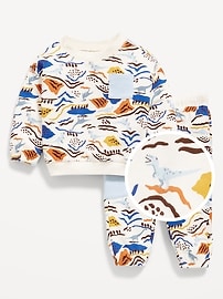 Image number 1 showing, French-Terry Pocket Sweatshirt and Sweatpants Set for Baby