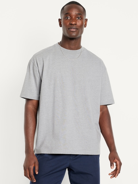 T-shirt surdimensionné moderne en tissu épais - Gris