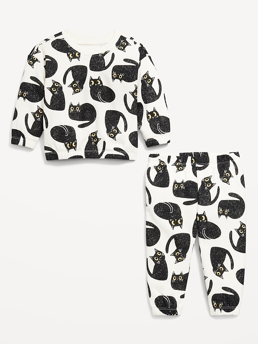 Image number 3 showing, Printed French Terry Sweatshirt and Pants Set for Baby
