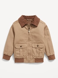 Image number 1 showing, Full-Zip Barn Jacket for Toddler Boys