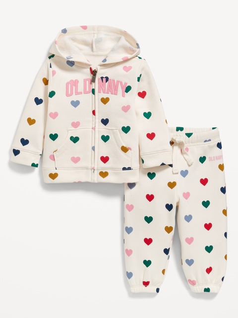 Printed Logo-Graphic Zip Hoodie for Baby