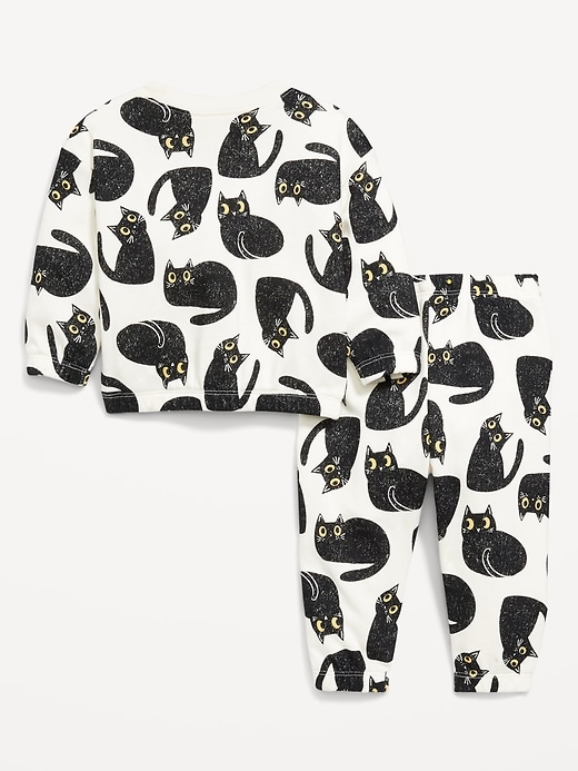 View large product image 2 of 3. Printed French Terry Sweatshirt and Pants Set for Baby