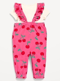 Image number 2 showing, Short-Sleeve Ribbed T-Shirt and Corduroy Jumpsuit Set for Baby