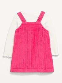 Image number 2 showing, Long-Sleeve Ribbed T-Shirt and Corduroy Dress Set for Baby
