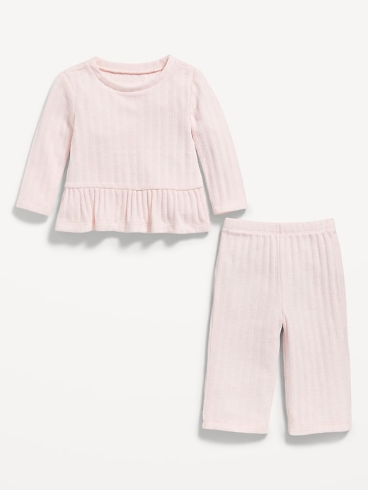 Image number 3 showing, Cozy Long-Sleeve Sweater and Pants Set for Baby