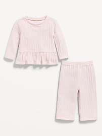 Image number 3 showing, Cozy Long-Sleeve Sweater and Pants Set for Baby
