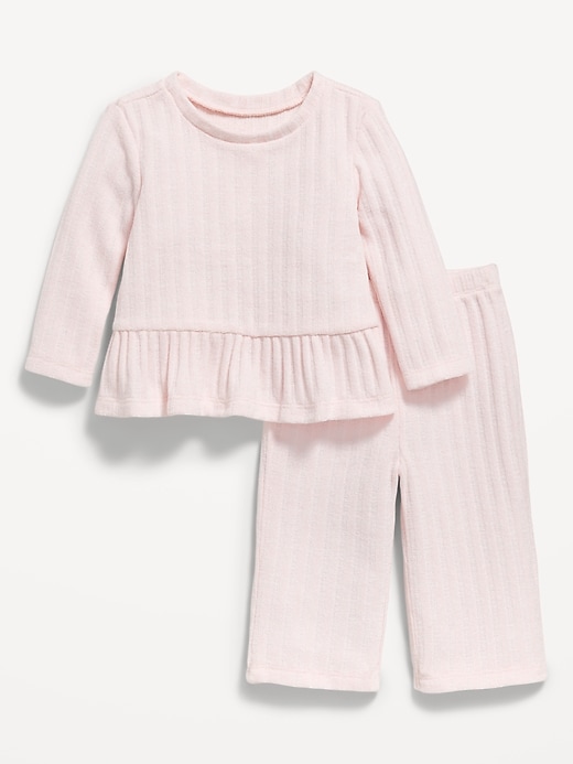 Image number 1 showing, Cozy Long-Sleeve Sweater and Pants Set for Baby