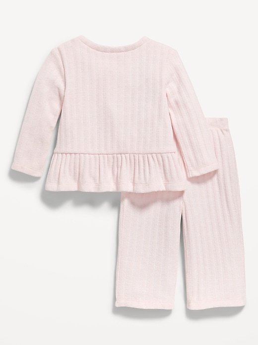 Image number 2 showing, Cozy Long-Sleeve Sweater and Pants Set for Baby