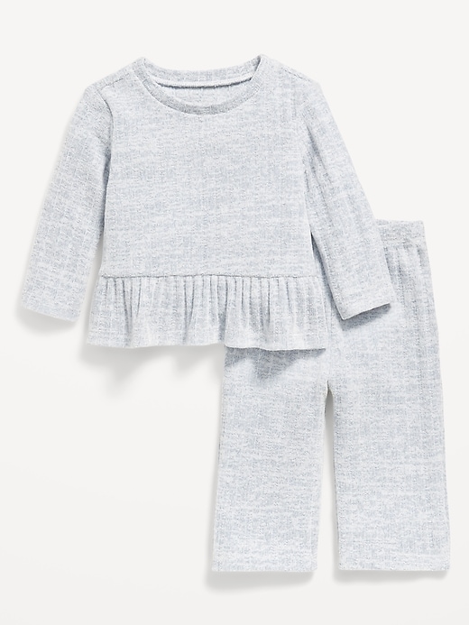 Image number 1 showing, Cozy Long-Sleeve Sweater and Pants Set for Baby