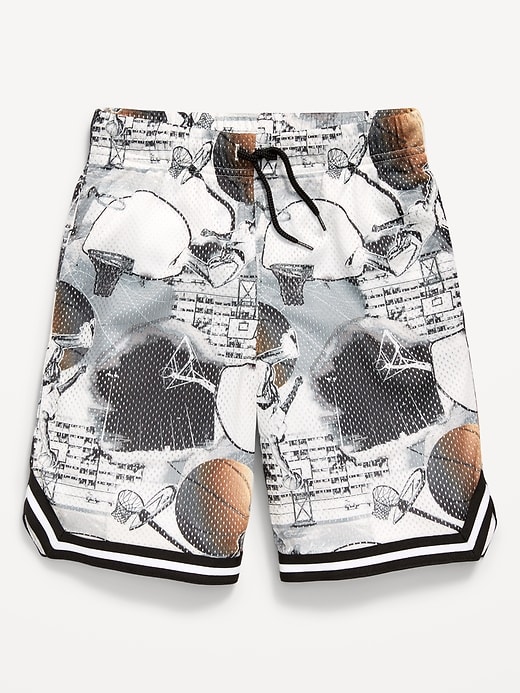Image number 5 showing, Knee Length Mesh Basketball Shorts for Boys