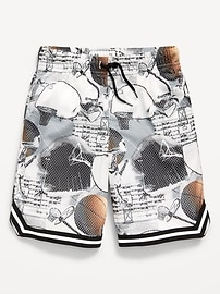 View large product image 4 of 5. Knee Length Mesh Basketball Shorts for Boys