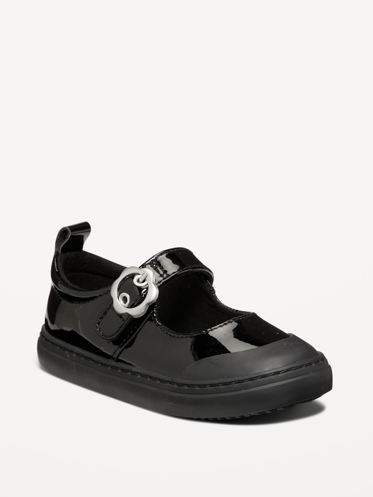 Shiny Faux-Leather Mary Jane Sneakers for Toddler Girls