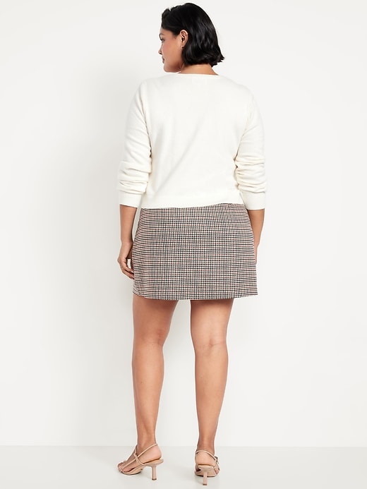 Image number 6 showing, High-Waisted Wrap-Front Mini Skirt