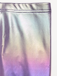 Image number 2 showing, Shiny Foil Print Leggings for Girls