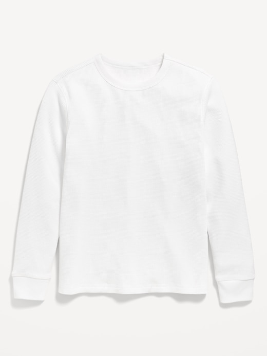 View large product image 1 of 1. Long-Sleeve Waffle-Knit T-Shirt for Boys