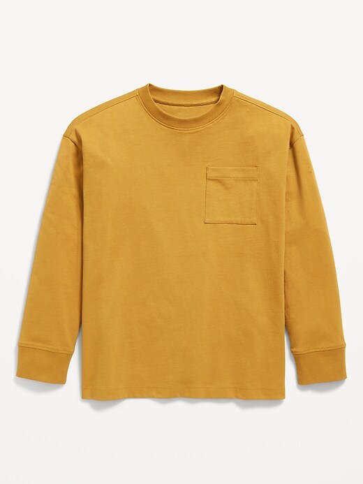 Image number 2 showing, Oversized Long-Sleeve Pocket T-Shirt for Boys