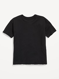 Image number 2 showing, Oversized Short-Sleeve Raw-Edge T-Shirt for Girls