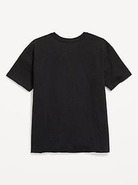 View large product image 3 of 3. Oversized Short-Sleeve Raw-Edge T-Shirt for Girls