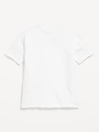View large product image 3 of 3. Oversized Short-Sleeve Raw-Edge T-Shirt for Girls