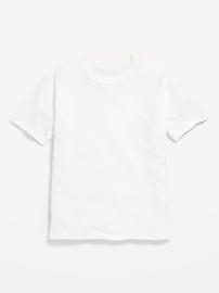Image number 2 showing, Oversized Short-Sleeve Raw-Edge T-Shirt for Girls